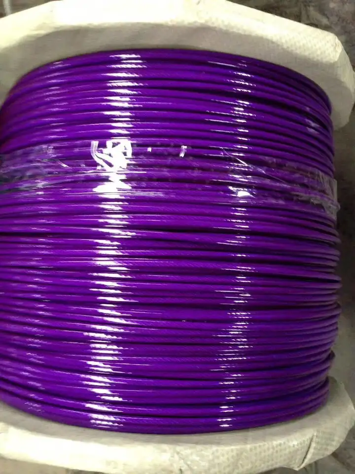7x7 PVC Coated Wire Rope Diameter 2.5mm Galvanvized And Ungalvanized