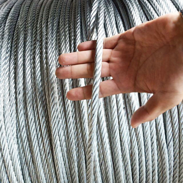 Steel Wire Rope 6x7 6x12 6x15 Rope Wire Bright Steel Hoist Rope Wire Steel Cable