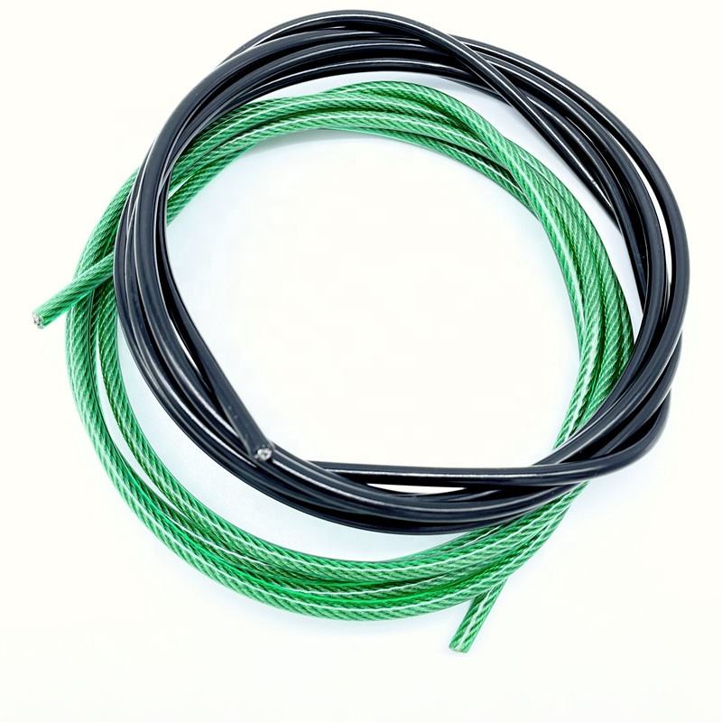 PP/PE/PU/PVC/PA/NYLON Black Color Polypropylene Coated Steel Wire Rope 7x7-1.2-1.8mm