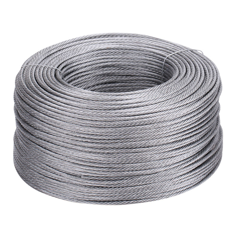 High Strength 6x12+7FC Galvanized Steel 304 316 Wire Rope Cable