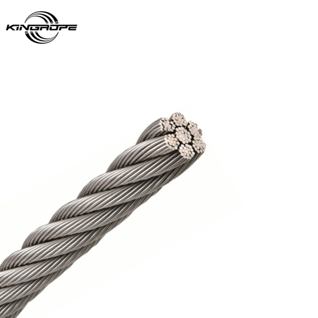 DIN3060 Galvanized Wire Rope 7x19 3/8'' Steel Wire Rope Aircraft Cable