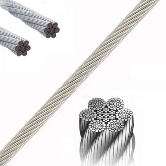 China Galvanized Steel Wire Rope for Masting 6*7+Iws