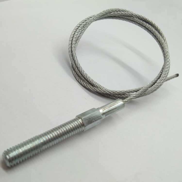 Wholesale 7x7 Threaded Studs Head Galvanized Steel Wire Rope for Security Cable