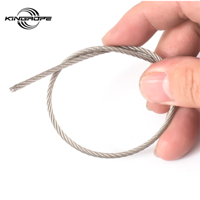 Customise 8mm Heavy Duty Electric Cable Wire 7x7 Steel Wire Rope Assembly With Any Length