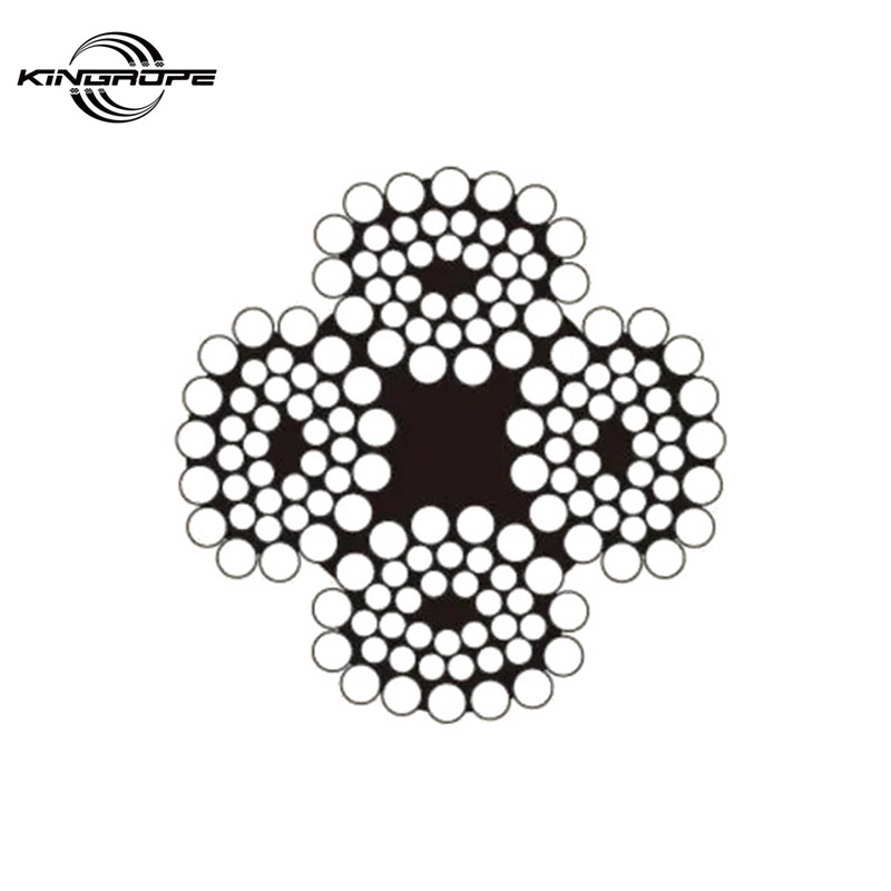 4V39S+5FC 4Strand Flat No-rotating Steel Wire Rope