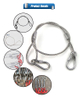 6mm Galvanized Steel Wire Rope Ceiling Suspension Hanging Cable Assembly With Spring Hook And Eye Bolt