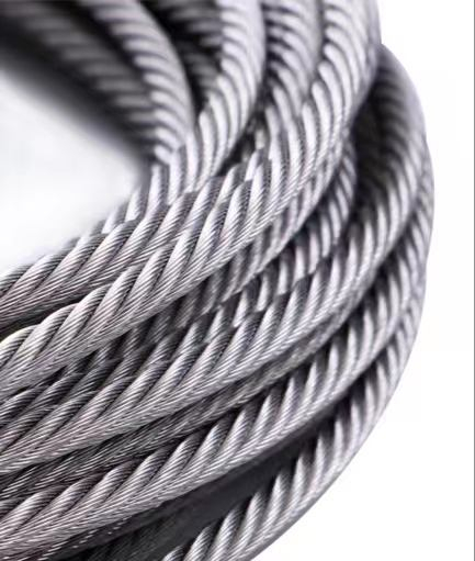 7x7/7x19 1/8" Galvanized/Pvc Coated Round Strand Steel Wire Rope