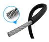 7X7 5/16 Black PVC Coating Vinyl Coated Steel Wire Rope 3/8 Steel Cable