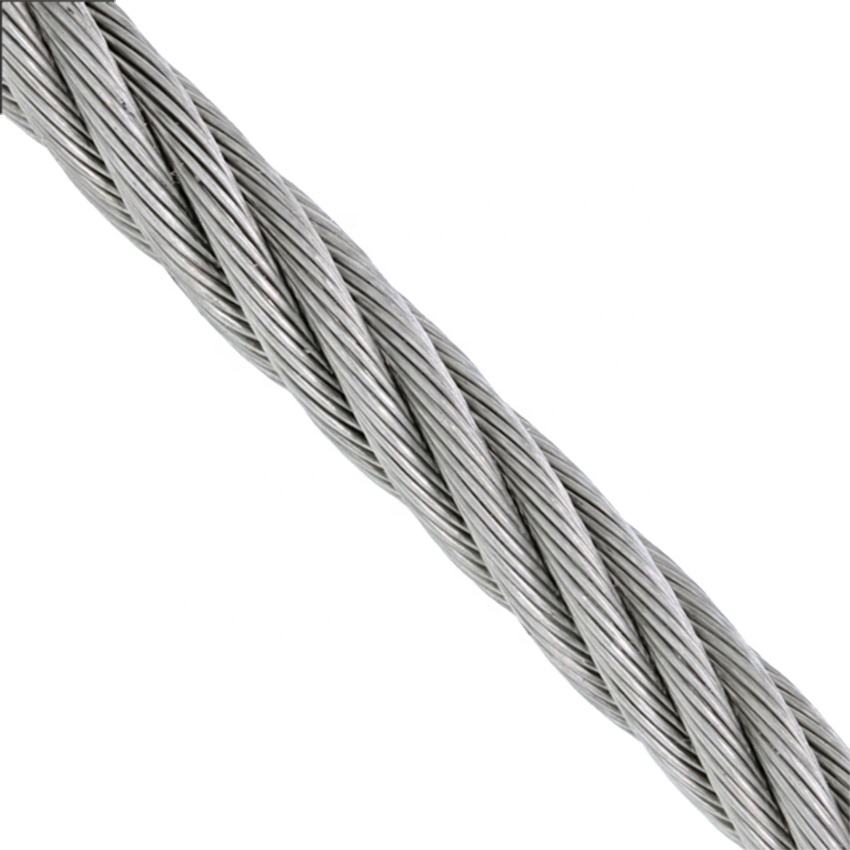 HDG 1X19 Structure 0.5-10MM Diameter SOFT Flexible Steel Wire Rope Cable