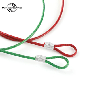 Steel Wire Rope Sling Cable Lifting Assemblies with Fastened Eye Loops And Red/Black/Green Coating