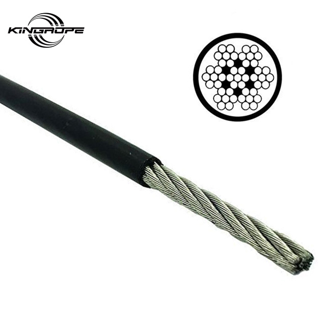 7X7 Nylon Coated 0.6mm Steel Wire Rope for Harness