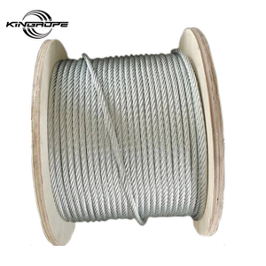 Hot Dipped Galvanized Zinc Plated PVC Coated Steel Cable Fiber Core Steel Core IWRC Steel Wire Rope