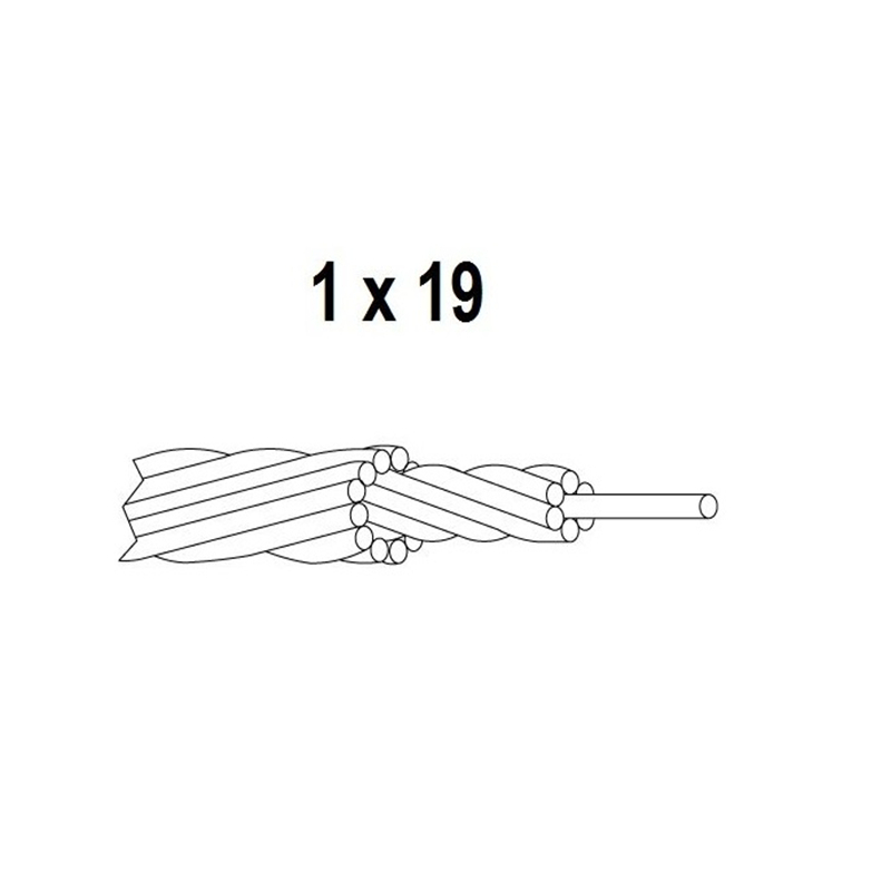 1x19 1.5 mm for bridge universal Steel Wire Rope Galvanized