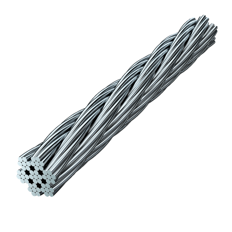 Customise 8mm Heavy Duty Electric Cable Wire 7x7 Steel Wire Rope Assembly With Any Length