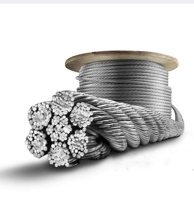 crane machinery hot dip galvanize CABLE DE ACERO steel wire rope 6*37+FC 6x37+IWRC