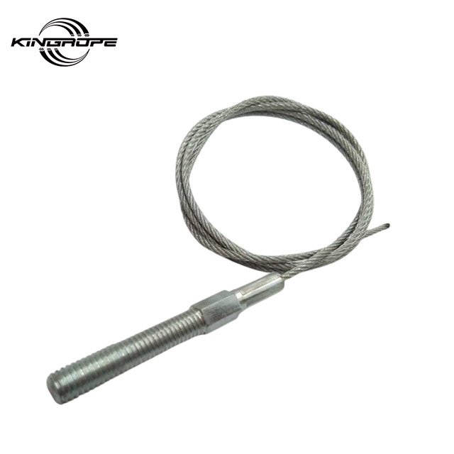 Wholesale 7x7 Threaded Studs Head Galvanized Steel Wire Rope for Security Cable