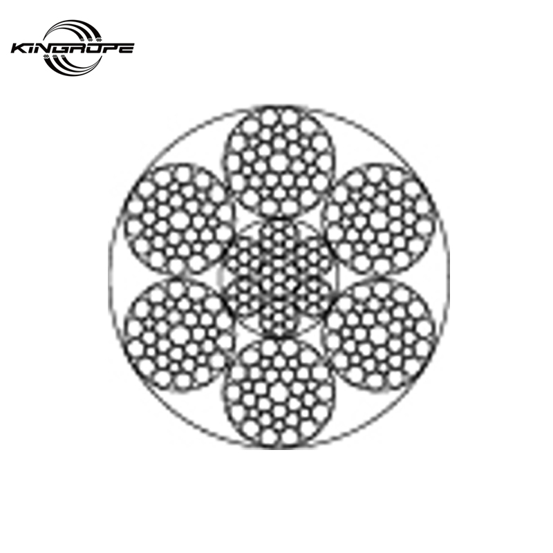 6x36ws Ungalvanized Steel Wire Rope For Cranes / Winches