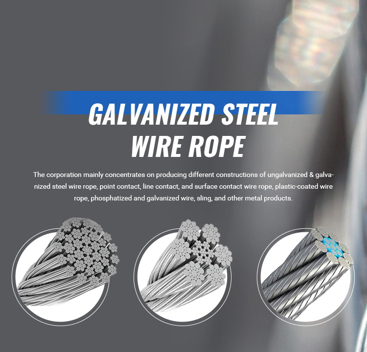 Ungalvanized Steel wire rope, Galvanized steel wire rope, Compacted ...