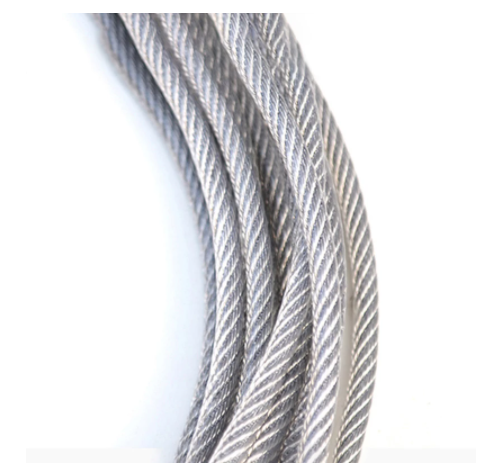 Steel Wire Rope 6mm 8mm 10mm 12mm Clear Cable PVC Plastic Coated 7x19