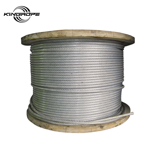 12mm 1x7 1x19 7x7 6x19+IWRC Round Strand Steel Wire Rope For Cableway Galvanized Steel Wire Rope