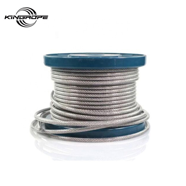 Steel Wire Rope 6mm 8mm 10mm 12mm Clear Cable PVC Plastic Coated 7x19