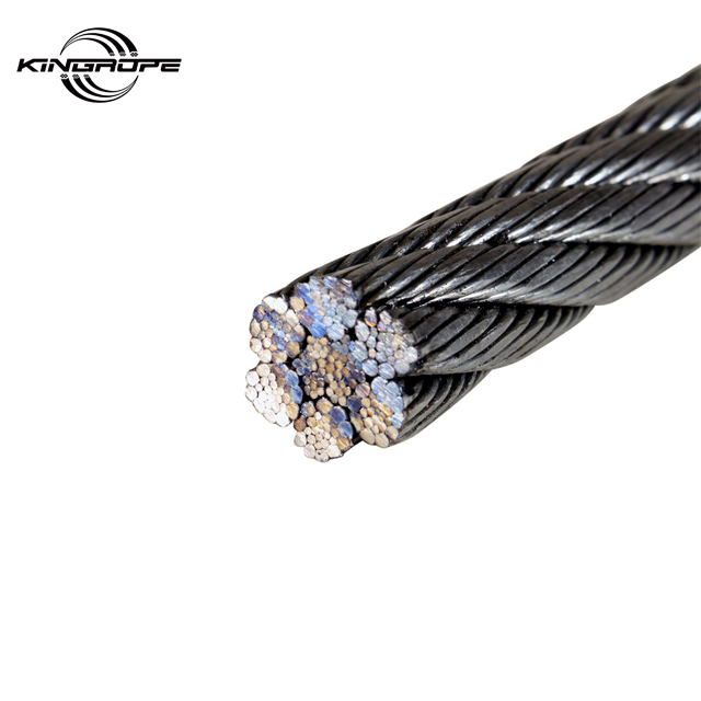 High strength galvanized carbon steel wire rope for lifting 6x26WS+IWRC