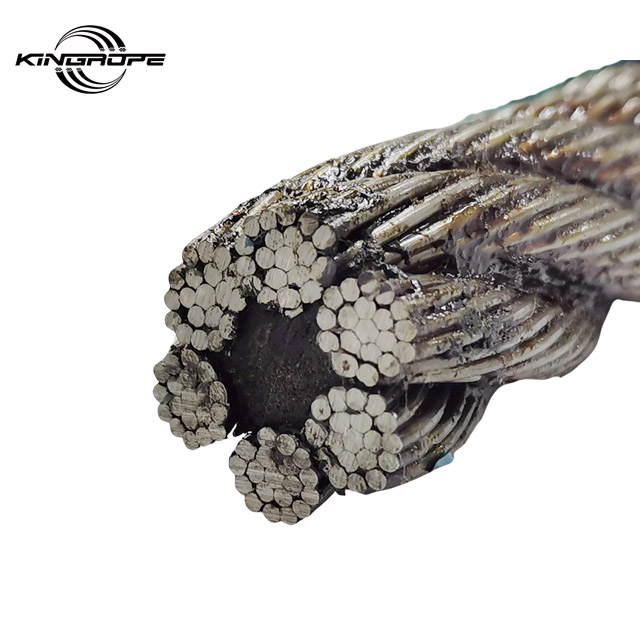 36 37mm China manufacturer high tensile cable galvanized steel rope Compact Rope 6*19+FC 6x19+FC