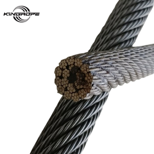18X7+FC 22mm Ungalvanized Steel Wire Rope
