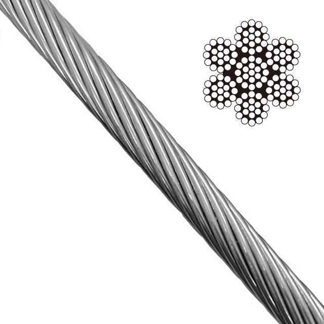 Super Soft Flexible 7X19 Strands Steel Wire Rope Cable