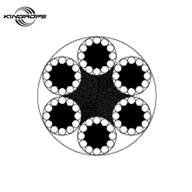 1/6 Wire Rope Wire Rope 6x12 6x12+7FC Galvanized Steel Wire Rope Price