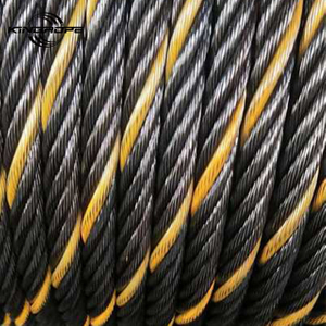 6X19S+FC / IWRC Oiled Lubricated With Yellow Grease Metal Rope 22mm