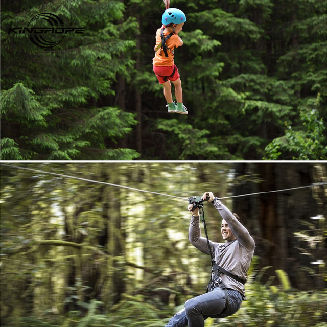 4mm 5mm 6mm 1/4" Heavy Duty Looped End Steel Wire Rope Cable With Eyelect For Outdoor Zip Line Equipment