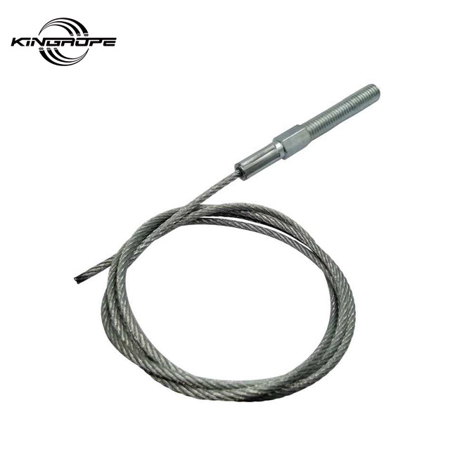 Wholesale 7x7 Threaded Studs Head Galvanized Steel Wire Rope for Security Cable