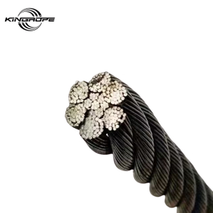 crane machinery hot dip galvanize CABLE DE ACERO steel wire rope 6*37+FC 6x37+IWRC