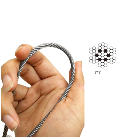 Steel Wire Rope Cable Diameter 1.5mm 1.8mm 2mm 2.5mm 3mm 4mm Rustproof 7*7