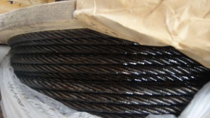 Steel Wire Rope 6x19+iwrc 6x37 +iwrc with Asphalt Oil / Black Oil/ Tar Dia. 22mm 24mm 25.4mm