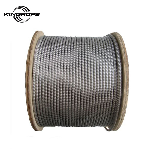 crane machinery hot dip galvanize CABLE DE ACERO steel wire rope 6*37+FC 6x37+IWRC