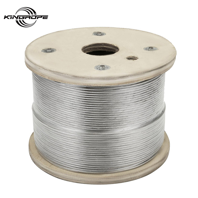  Galvanized Steel Wire Rope Galvanized Steel Strand 1x7 1x19 for Optic Fibre Cable