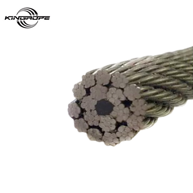 18X7+FC 22mm Ungalvanized Steel Wire Rope