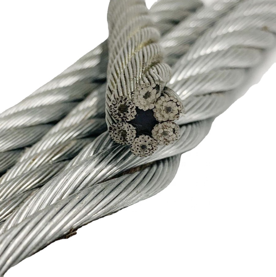 Ungalvanized And Galvanized Cable Zinc Coated Steel Ropes 6*31+IWRC Steel for GOST