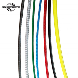 PP/PE/PU/PVC/PA/NYLON Black Color Polypropylene Coated Steel Wire Rope 7x7-1.2-1.8mm