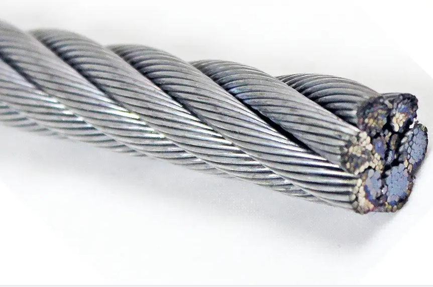 Galvanized steel cable 6*19+Iwrc Steel Wire Rope with Steel Core 18mm